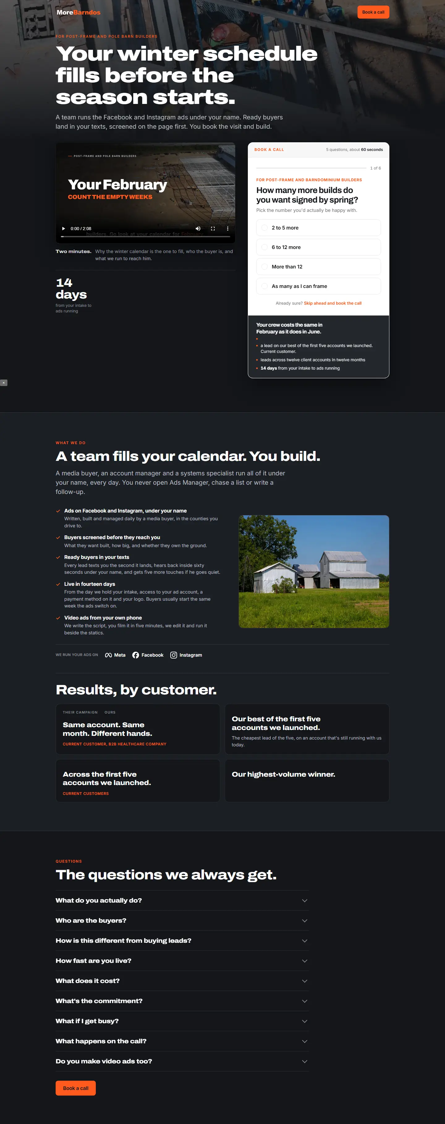 Barn builders on a desktop