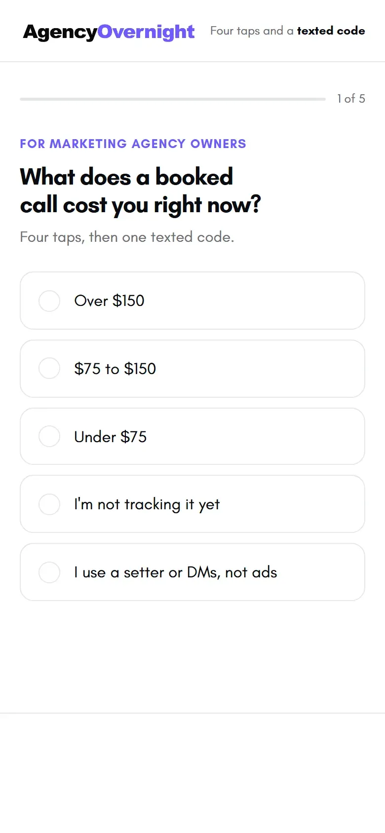 Opens on what a call costs them now