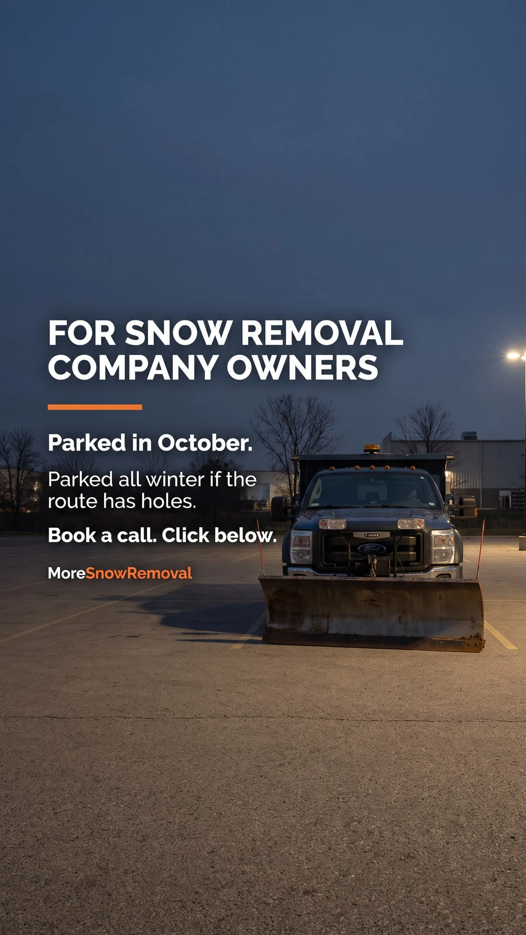Static ad: Snow removal · brand parody, story size