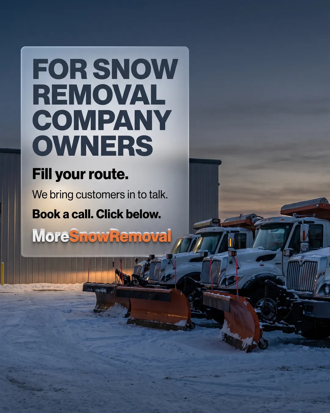 The best-booking ad from the snow-removal funnel