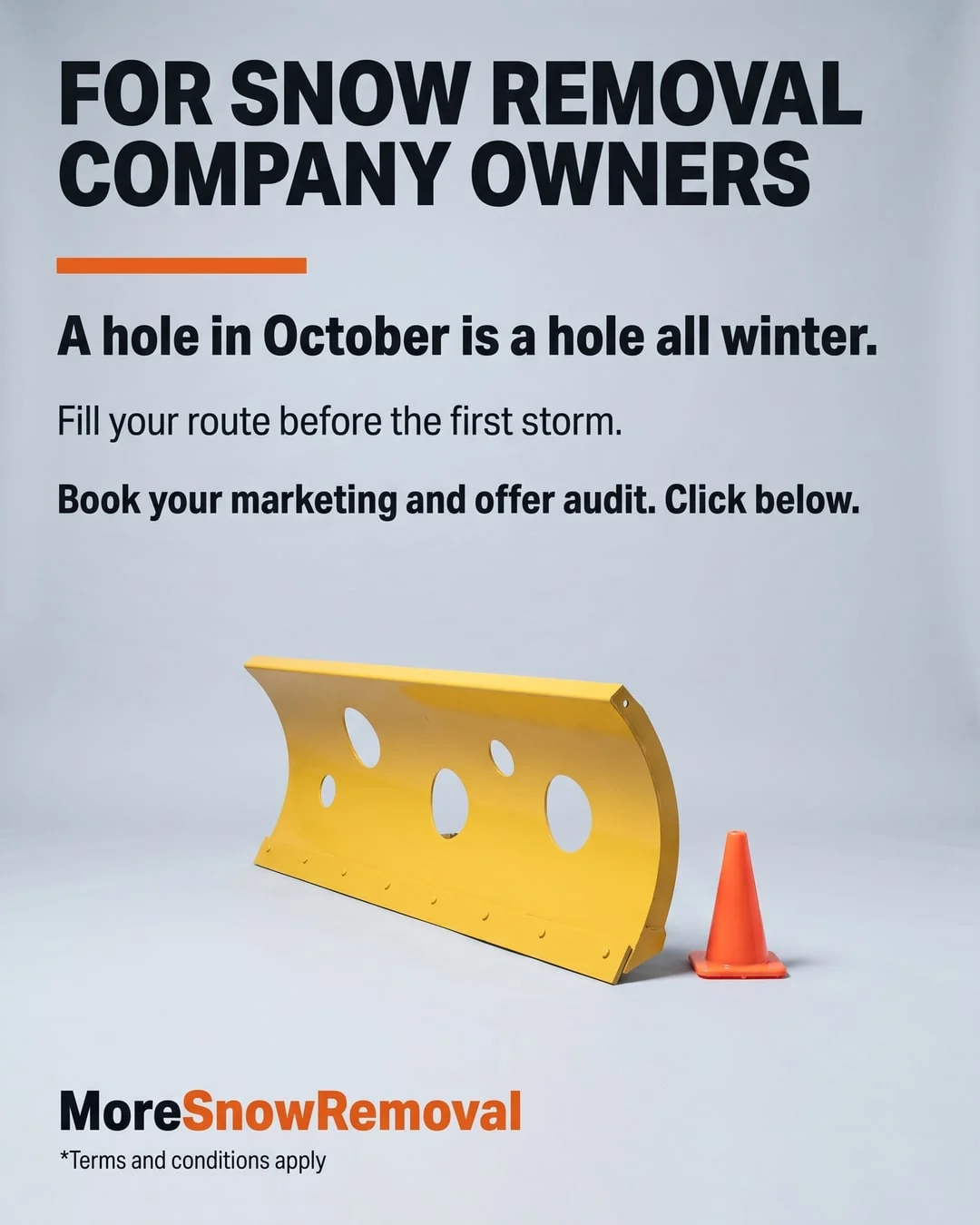 Static ad: Snow removal · visual metaphor